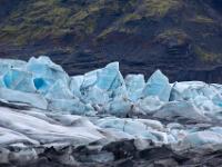 Bläulich schimmernde Eisspitzen im Skaftafellsjökull Gletscher - Skaftafell NP